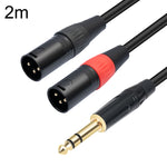 TC145YXK108RE-10 6,35 mm 1/4 TRS Männlich zu Dual XLR Männlich Audiokabel, 1 m, 2 m, 3 m