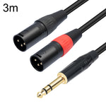 TC145YXK108RE-10 6,35 mm 1/4 TRS Männlich zu Dual XLR Männlich Audiokabel, 1 m, 2 m, 3 m