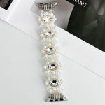 Beaded Pearl Gemstone Bracelet Watch Band, For Apple Watch SE 40mm, For Apple Watch SE 44mm, For Apple Watch Series 6 40mm, For Apple Watch Series 6 44mm, For Apple Watch Series 5 44mm, For Apple Watch Series 5 40mm, For Apple Watch Series 4 44mm      ...