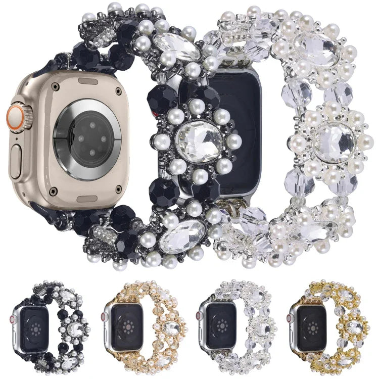 Perlen-Edelstein-Armband für Apple Watch 42 mm und 38 mm