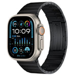 PG65 Single Bead Bamboo Joint Spring Bars Titanium Metal Watch Band, For Apple Watch Series 10 46mm, For Apple Watch Series 10 42mm, For Apple Watch SE 2023 44mm, For Apple Watch SE 2023 40mm, For Apple Watch Ultra 2 49mm, For Apple Watch Series 9 45mm...