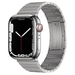 PG65 Einzelperlen-Bambusgelenk-Federstege, Titan-Metallarmband, für Apple Watch Series 6 40mm, für Apple Watch Series 6 44mm, für Apple Watch Series 5 44mm, für Apple Watch Series 5 40mm, für Apple Watch Series 4 44mm, für Apple Watch Series 4 40m...
