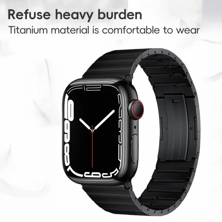 PG65 Einzelperlen-Bambusgelenk-Federstege, Titan-Metallarmband, für Apple Watch Series 6 40mm, für Apple Watch Series 6 44mm, für Apple Watch Series 5 44mm, für Apple Watch Series 5 40mm, für Apple Watch Series 4 44mm, für Apple Watch Series 4 40m...