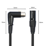 XK041L XLR 3-polig Gerade Männlich zu Winkel Weiblich Audiokabel, 0,3 m, 1 m, 2 m, 3 m, 5 m, 10 m