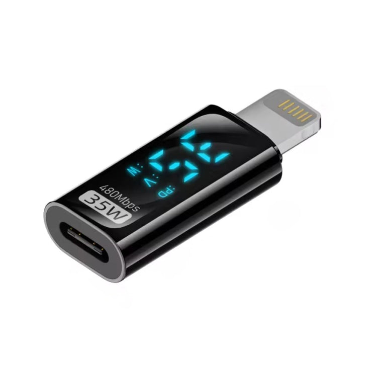 Ladeadapter mit Digitalanzeige, 8-Pin-Stecker auf Typ-C-Buchse 35W, Typ-C-Stecker auf 8-Pin-Buchse 35W, Typ-C-Stecker auf Typ-C-Buchse 140W