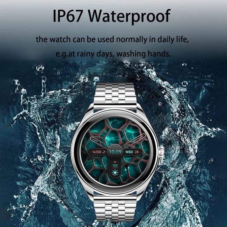 MT55 1,43 Zoll AMOLED HD-Display, ultradünne Smartwatch mit Anruf- und Gesundheitsfunktionen, Silikonarmband