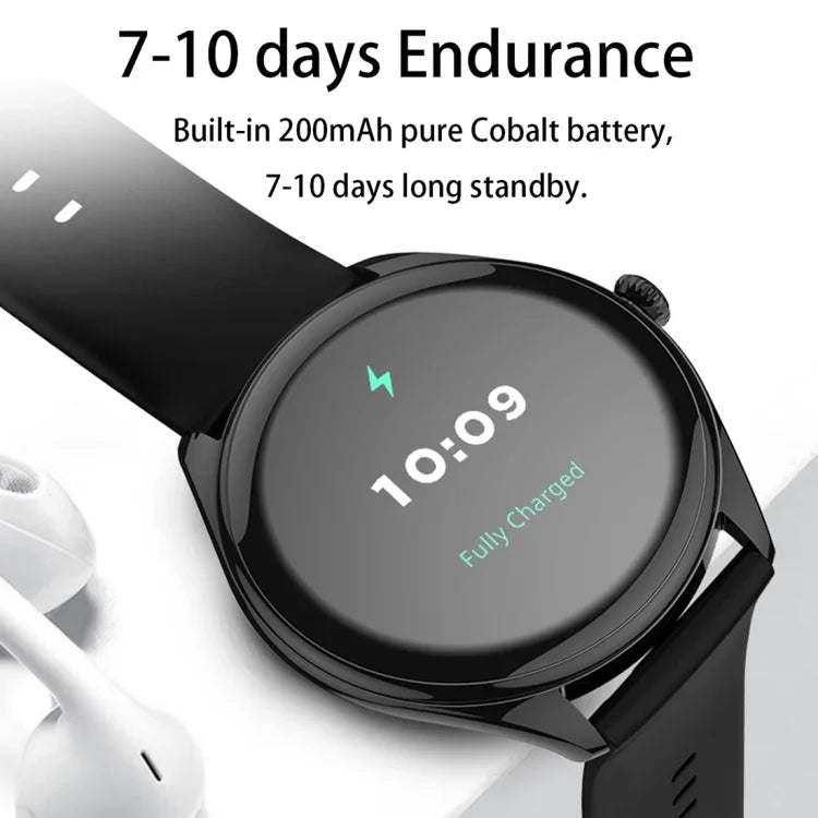 MT55 1,43 Zoll AMOLED HD-Display, ultradünne Smartwatch mit Anruf- und Gesundheitsfunktionen, Silikonarmband