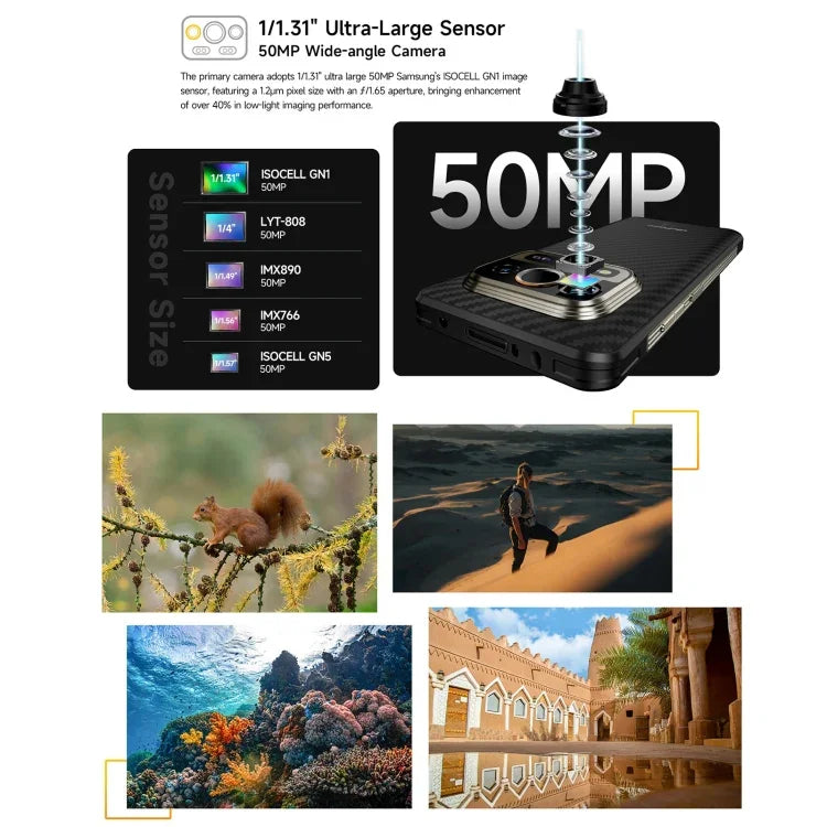 Ulefone Armor 25T Pro – Robustes Smartphone mit Wärmebildkamera, 6,78 Zoll, Android 15, MediaTek Dimensity 6300 Octa-Core-Prozessor, 5G, NFC, 8 GB RAM + 256 GB Speicher