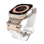 Edelstahl-Anschluss, TPU-Armband, für Apple Watch Series 9 (45 mm) und Apple Watch Ultra (49 mm)