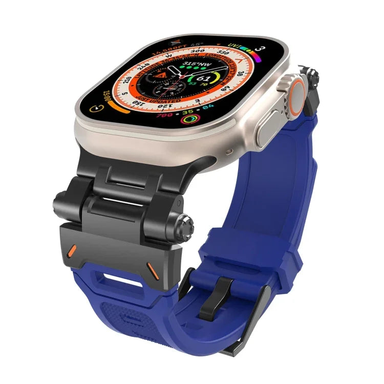 Edelstahl-Anschluss, TPU-Armband, für Apple Watch Series 9 (45 mm) und Apple Watch Ultra (49 mm)