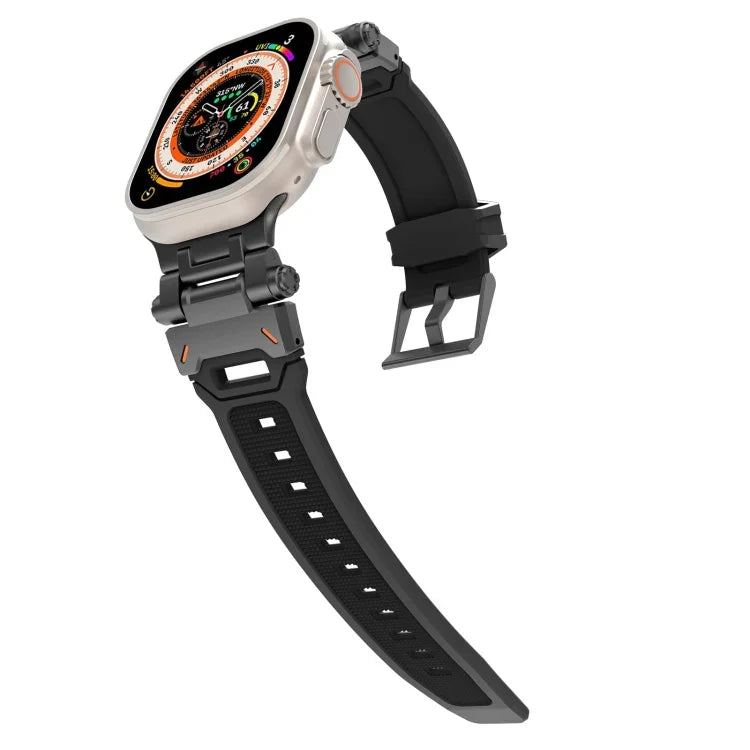TPU-Armband mit Edelstahlanschluss, für Apple Watch Series 6 (44 mm) und Apple Watch Series 5 (44 mm)