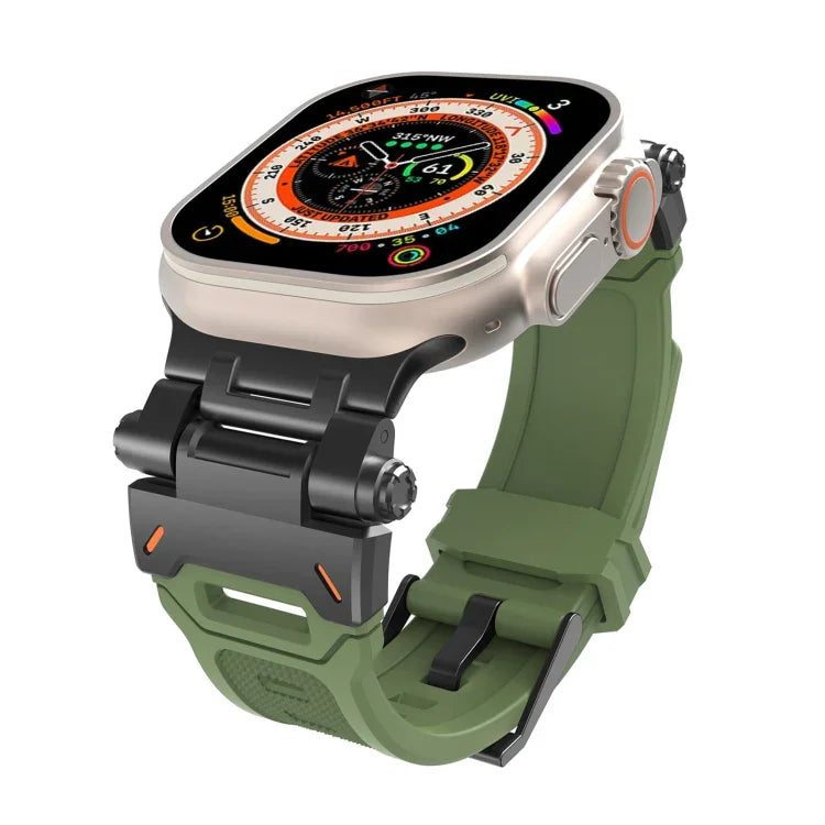 TPU-Armband mit Edelstahlanschluss, für Apple Watch Series 6 (44 mm) und Apple Watch Series 5 (44 mm)