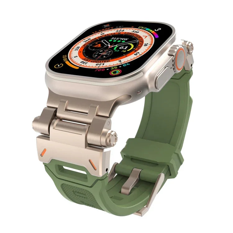 TPU-Armband mit Edelstahlanschluss, für Apple Watch Series 6 (44 mm) und Apple Watch Series 5 (44 mm)