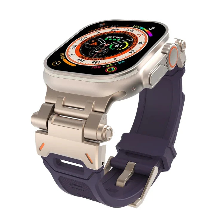 TPU-Armband mit Edelstahlanschluss, für Apple Watch Series 6 (44 mm) und Apple Watch Series 5 (44 mm)