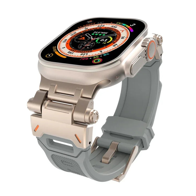 TPU-Armband mit Edelstahlanschluss, für Apple Watch Series 4 (44 mm) und Apple Watch Series 3 (42 mm)