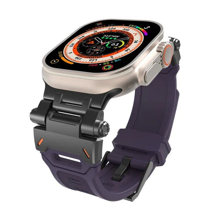 TPU-Armband mit Edelstahlanschluss, für Apple Watch Series 4 (44 mm) und Apple Watch Series 3 (42 mm)