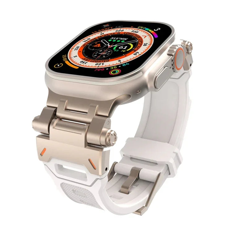 TPU-Armband mit Edelstahlanschluss, für Apple Watch Series 4 (44 mm) und Apple Watch Series 3 (42 mm)
