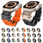 Edelstahl-Anschluss, TPU-Armband, für Apple Watch Series 7 (45 mm) und Apple Watch SE (44 mm)