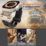 TPU-Armband mit Edelstahlanschluss, für Apple Watch Series 6 (44 mm) und Apple Watch Series 5 (44 mm)