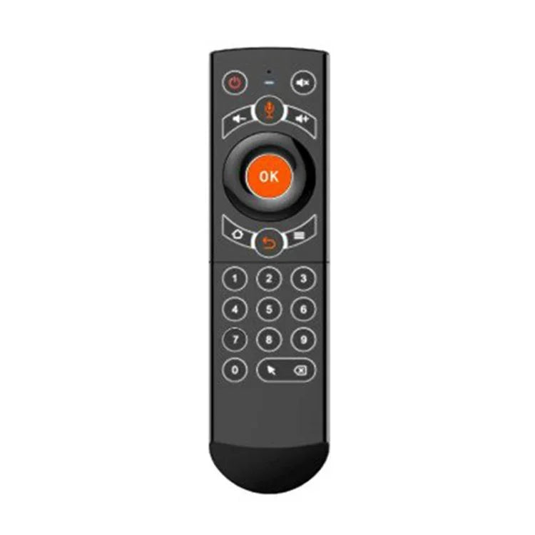 G21 2,4-GHz-Fly-Air-Mouse mit LED-Hintergrundbeleuchtung, kabelloser Tastatur und Fernbedienung mit Gyroskop für Android-TV-Boxen/PCs, unterstützt intelligente Sprachsteuerung, Orange