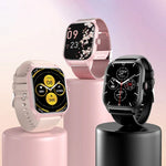 LEMFO LT10 Smartwatch mit 2,01-Zoll-TFT-Bildschirm, unterstützt Bluetooth-Anrufe und Gesundheitsüberwachung, Edelstahlarmband und Silikonarmband