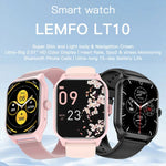 LEMFO LT10 Smartwatch mit 2,01-Zoll-TFT-Bildschirm, unterstützt Bluetooth-Anrufe und Gesundheitsüberwachung, Edelstahlarmband und Silikonarmband