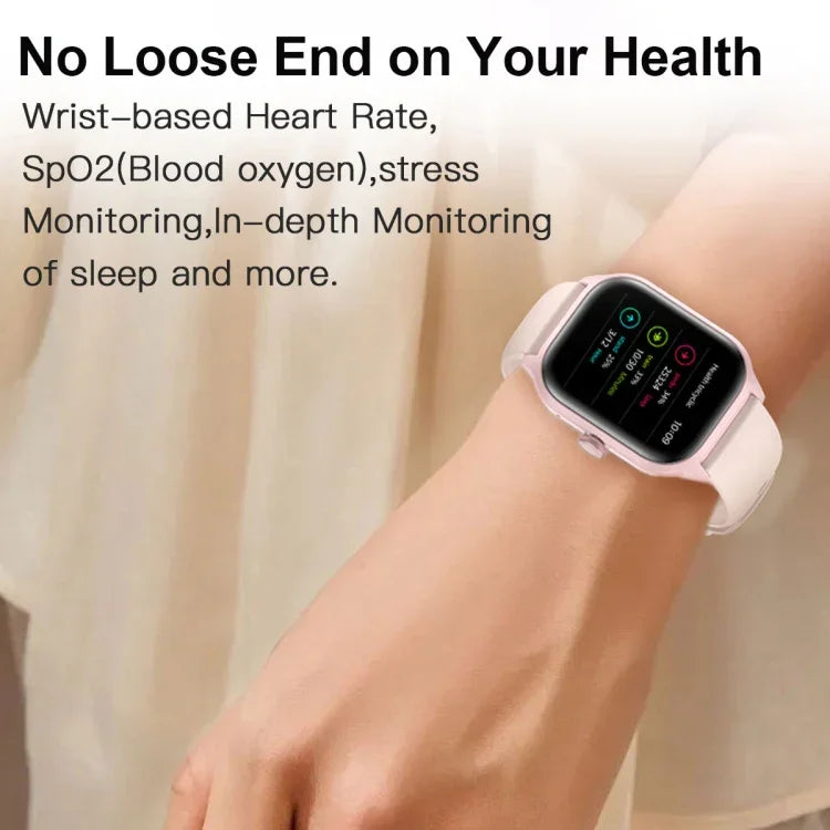 LEMFO LT10 Smartwatch mit 2,01-Zoll-TFT-Bildschirm, unterstützt Bluetooth-Anrufe und Gesundheitsüberwachung, Edelstahlarmband und Silikonarmband