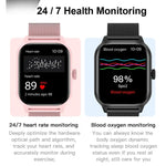 LEMFO LT10 Smartwatch mit 2,01-Zoll-TFT-Bildschirm, unterstützt Bluetooth-Anrufe und Gesundheitsüberwachung, Edelstahlarmband und Silikonarmband