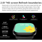 Y80 Smartwatch mit 2,01 Zoll IPS-HD-Bildschirm, unterstützt Bluetooth-Anrufe und Gesundheitsüberwachung