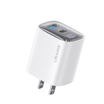 USAMS CC230 30W USB+USB-C / Type-C Dual-Port GaN Digitaldisplay-Ladegerät, Spezifikationen: US-Stecker, CC230