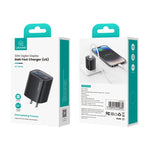 USAMS CC230 30W USB+USB-C / Type-C Dual-Port GaN Digitaldisplay-Ladegerät, Spezifikationen: US-Stecker, CC230