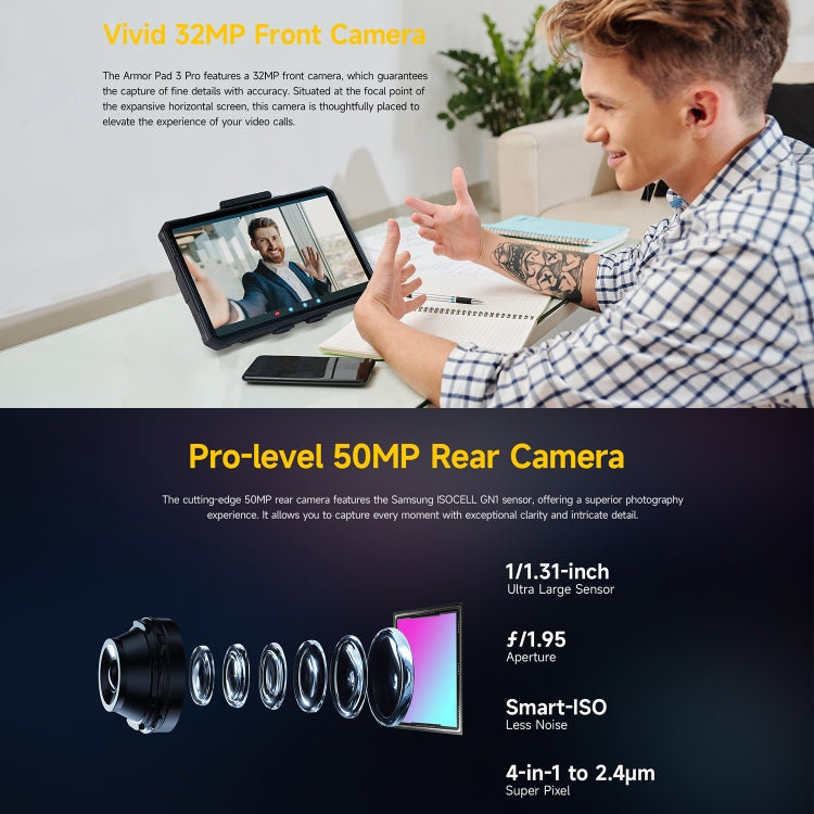 Ulefone Armor Pad 3 Pro Robustes Tablet-PC, 10,36 Zoll Android 13 MediaTek MT8788 Octa Core 4G-Netzwerk, EU-Stecker, Armor Pad 3 Pro