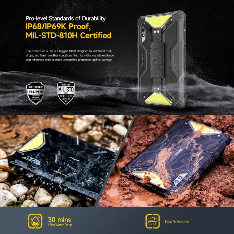 Ulefone Armor Pad 3 Pro Robustes Tablet-PC, 10,36 Zoll Android 13 MediaTek MT8788 Octa Core 4G-Netzwerk, EU-Stecker, Armor Pad 3 Pro