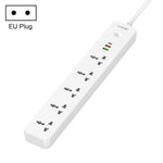LDNIO SC5319 5-fach Reise- und Heim-Büro-Steckdose mit 38W USB-Anschlüssen, Kabellänge: 2 m, EU-Stecker, UK-Stecker, US-Stecker