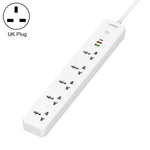 LDNIO SC5319 5-fach Reise- und Heim-Büro-Steckdose mit 38W USB-Anschlüssen, Kabellänge: 2 m, EU-Stecker, UK-Stecker, US-Stecker