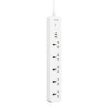 LDNIO SC5319 5-fach Reise- und Heim-Büro-Steckdose mit 38W USB-Anschlüssen, Kabellänge: 2 m, EU-Stecker, UK-Stecker, US-Stecker