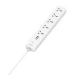 LDNIO SC5319 5-fach Reise- und Heim-Büro-Steckdose mit 38W USB-Anschlüssen, Kabellänge: 2 m, EU-Stecker, UK-Stecker, US-Stecker