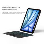 Intelligente abnehmbare Touch Bluetooth Tastatur Leder Tablet Hülle mit Hintergrundbeleuchtung/Stifthalter, Für iPad Pro 13 2024, Für iPad Air 13 2024, Für iPad Air 11 2024, Für iPad Pro 11 2024, Für iPad 10.9 2022, Für iPad 10.2 2021, Für iPad mini 6