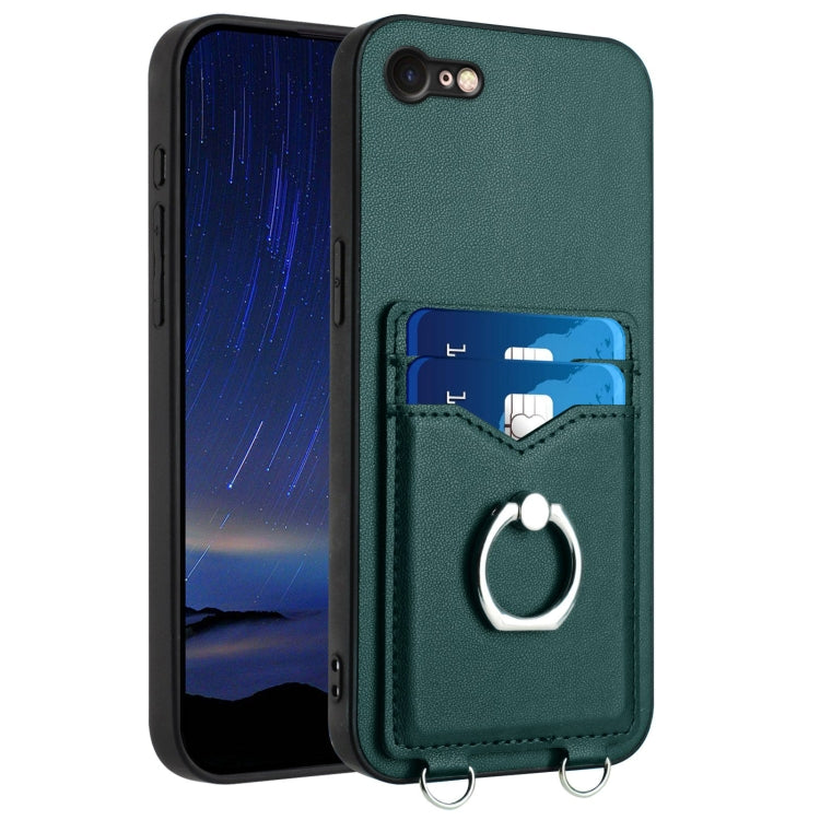 R20 Ring Kartenhalter Handyhülle, Für iPhone 14 Plus, Für iPhone 14, Für iPhone 14 Pro, Für iPhone 14 Pro Max, Für iPhone SE 2022 / SE 2020 / 8, Für iPhone 13 Pro Max, Für iPhone 13 Pro, Für iPhone 13