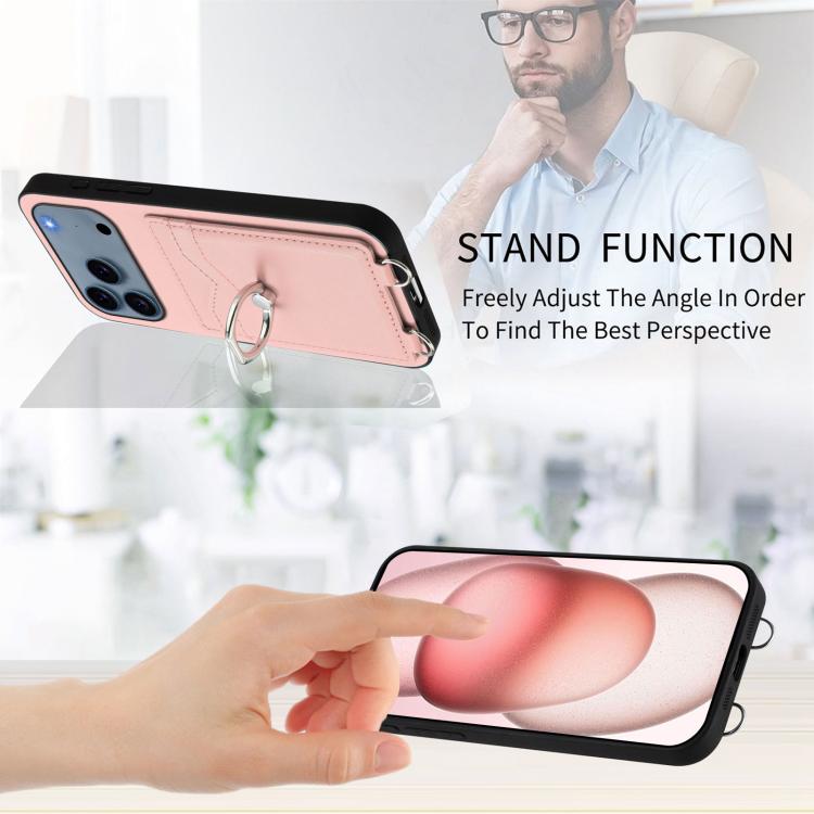 R20 Ring Kartenhalter Handyhülle, Für iPhone 17 Pro Max, Für iPhone 17 Pro, Für iPhone 17, Für iPhone Air, Für iPhone 15 Pro Max, Für iPhone 15 Pro, Für iPhone 15 Plus, Für iPhone 15