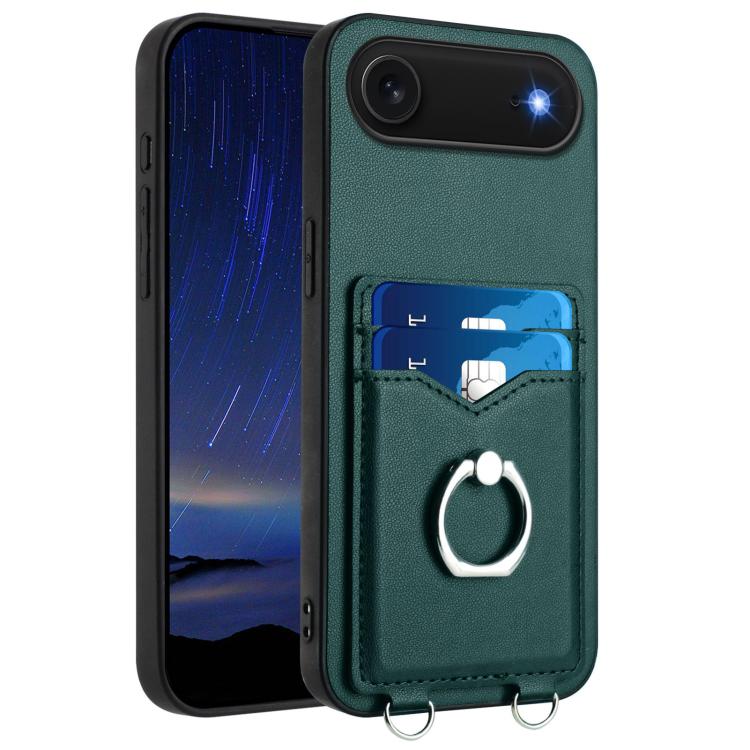 R20 Ring Kartenhalter Handyhülle, Für iPhone 17 Pro Max, Für iPhone 17 Pro, Für iPhone 17, Für iPhone Air, Für iPhone 15 Pro Max, Für iPhone 15 Pro, Für iPhone 15 Plus, Für iPhone 15
