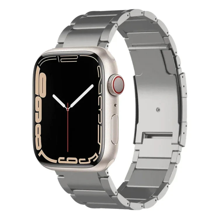 Titan-Metallarmband für Apple Watch Series 7 (41 mm), Apple Watch Series 7 (45 mm), Apple Watch SE (40 mm), Apple Watch SE (44 mm), Apple Watch Series 6 (40 mm), Apple Watch Series 6 (44 mm), Apple Watch Series 5 (44 mm) ...