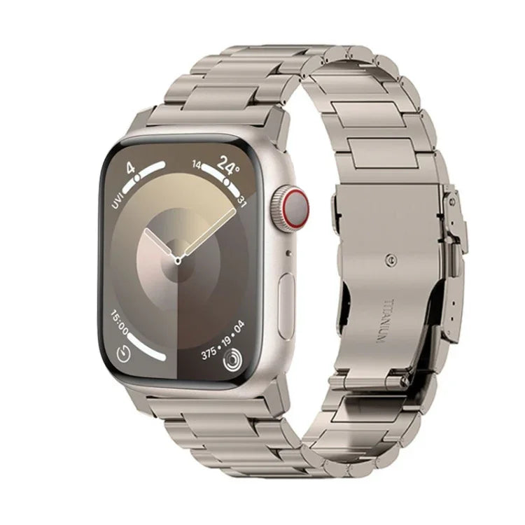 26mm Safety Buckle Titanium Alloy Watch Band, For Apple Watch SE 2023 44mm, For Apple Watch Ultra 2 49mm, For Apple Watch Series 9 45mm, For Apple Watch Ultra 49mm, For Apple Watch Series 8 45mm, For Apple Watch SE 2022 44mm, For Apple Watch Series 7 4...