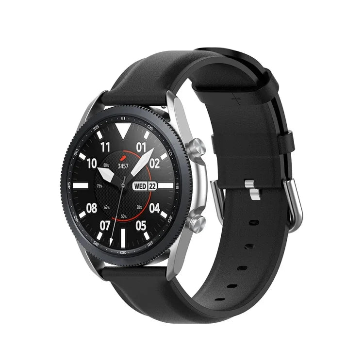 Rundes Lederarmband, Größe: Einheitsgröße 20 mm, für Galaxy Watch 3 41 mm