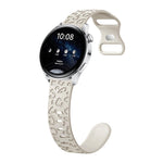 Concave Leopard Print Butterfly 8-shaped Buckle Silicone Watch Band, 20mm, 22mm
