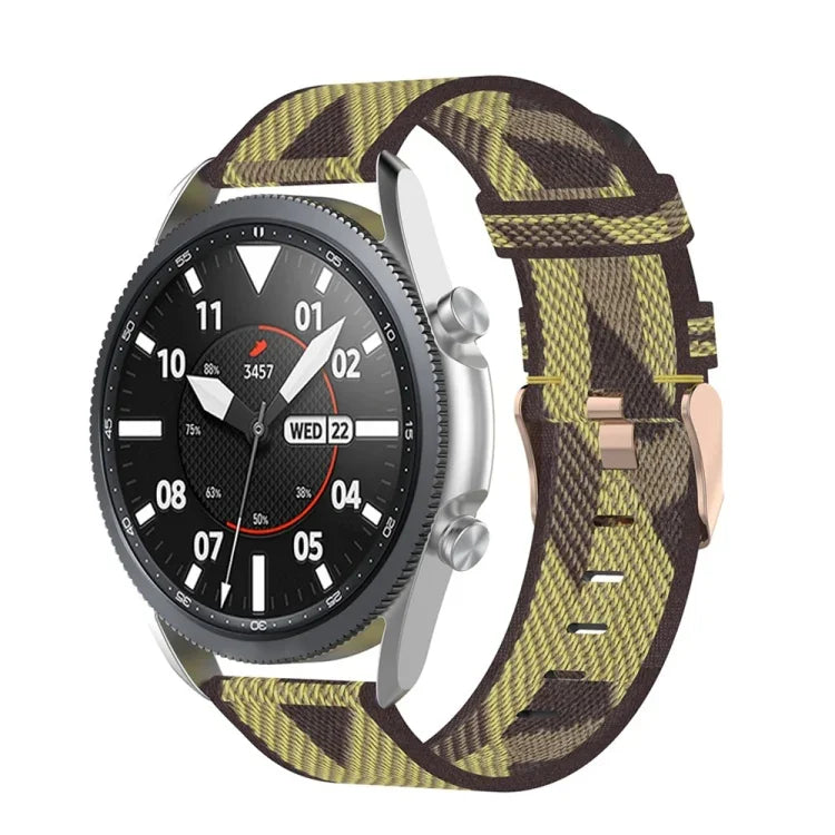 Gewebtes Nylonarmband mit Struktur, Größe: Einheitsgröße 22 mm, für Galaxy Watch 3 45 mm