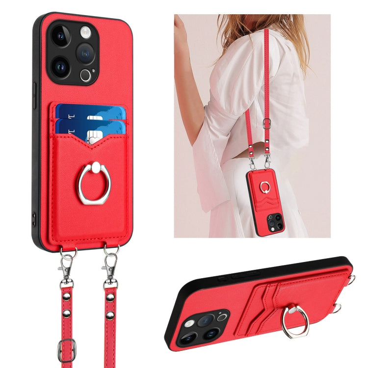 R20 Crossbody-Seil Ring Kartenhalter Handyhülle, Für iPhone 17 Pro Max, Für iPhone 17 Pro, Für iPhone 17, Für iPhone Air, Für iPhone 15 Pro Max, Für iPhone 15 Pro, Für iPhone 15 Plus, Für iPhone 15