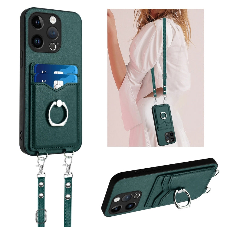 R20 Crossbody-Seil Ring Kartenhalter Handyhülle, Für iPhone 17 Pro Max, Für iPhone 17 Pro, Für iPhone 17, Für iPhone Air, Für iPhone 15 Pro Max, Für iPhone 15 Pro, Für iPhone 15 Plus, Für iPhone 15