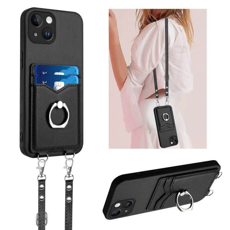 R20 Crossbody-Seil Ring Kartenhalter Handyhülle, Für iPhone 17 Pro Max, Für iPhone 17 Pro, Für iPhone 17, Für iPhone Air, Für iPhone 15 Pro Max, Für iPhone 15 Pro, Für iPhone 15 Plus, Für iPhone 15