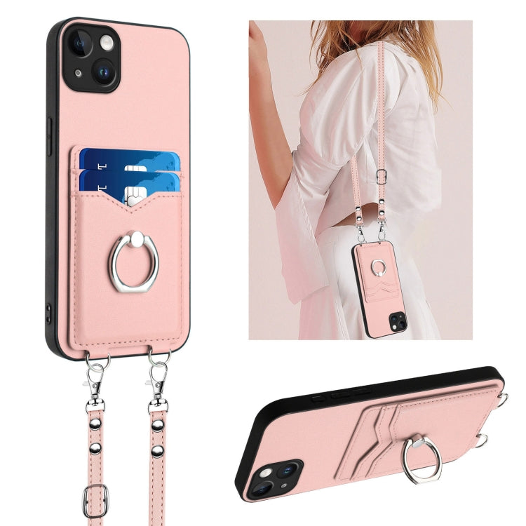 R20 Crossbody-Seil Ring Kartenhalter Handyhülle, Für iPhone 14 Plus, Für iPhone 14, Für iPhone 14 Pro, Für iPhone 14 Pro Max, Für iPhone SE 2022 / SE 2020 / 8, Für iPhone 13 Pro Max, Für iPhone 13 Pro, Für iPhone 13
